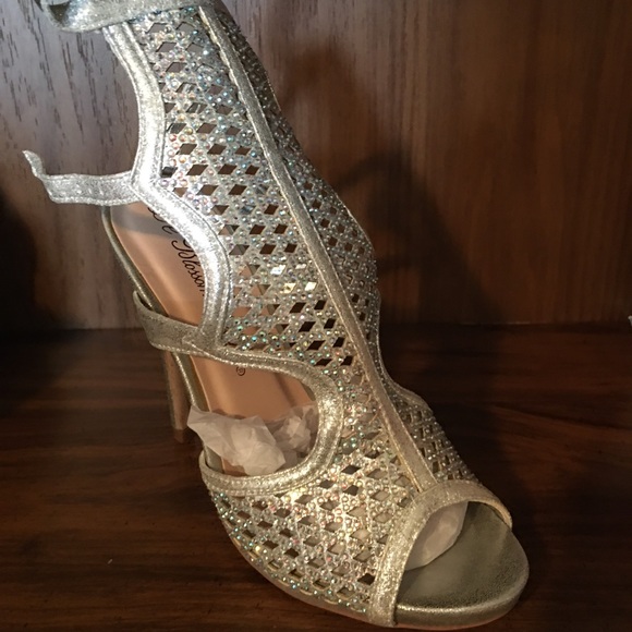 Silver Peep Toe Heels - Picture 4 of 4
